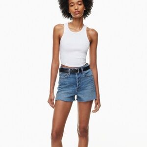 Denim Forum Blue High-Rise Denim Shorts